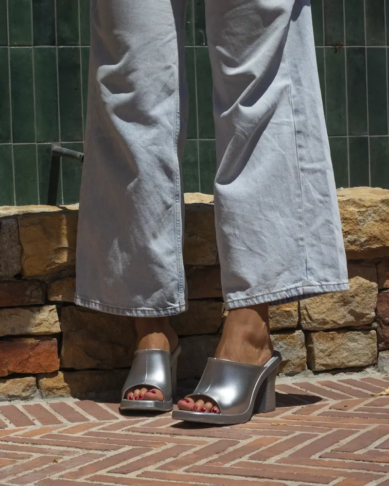 X Marc Jacobs Mule Silver 10