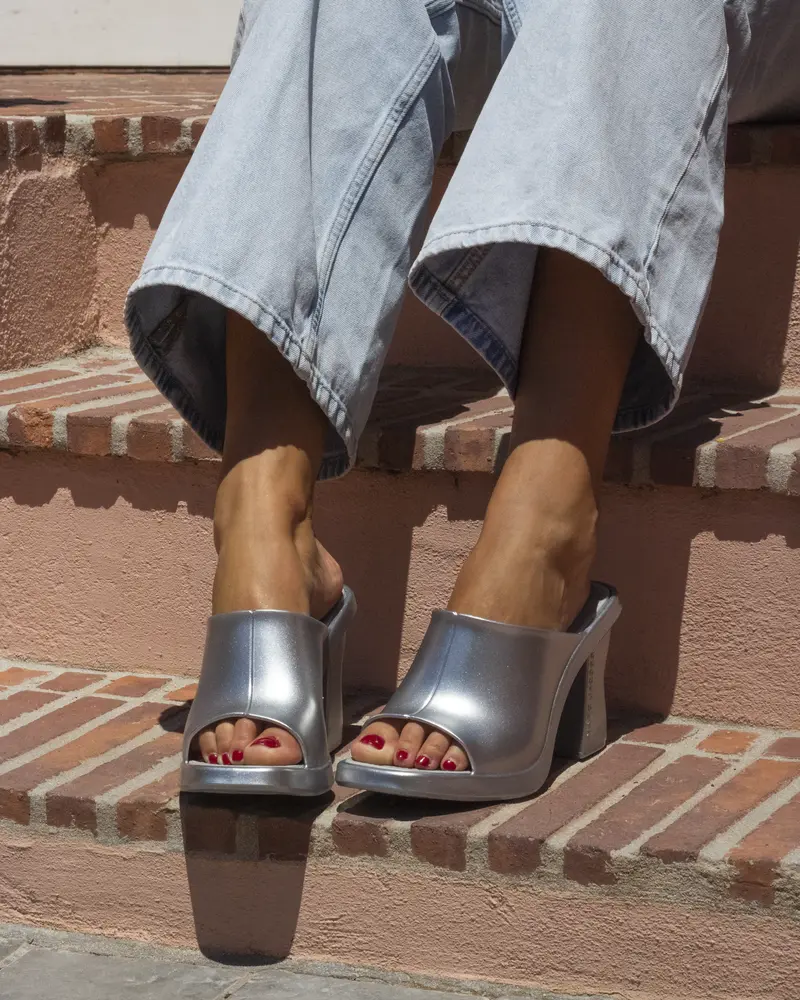 X Marc Jacobs Mule Silver 11