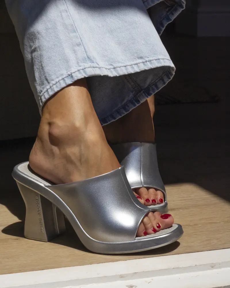 X Marc Jacobs Mule Silver 9