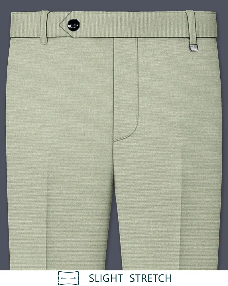 Xanadu Green Wool Rich Stretchable Pant 1