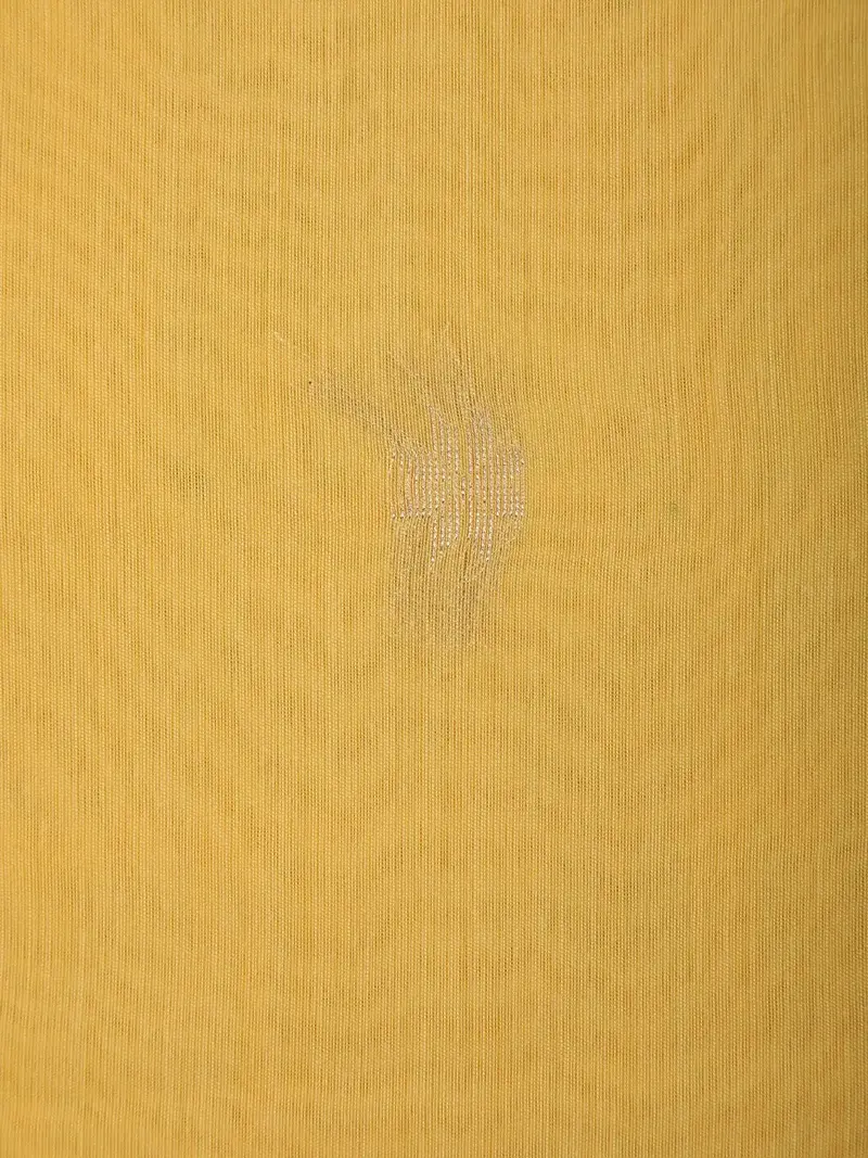 Yellow Floral Butta Fancy Cotton Saree 2