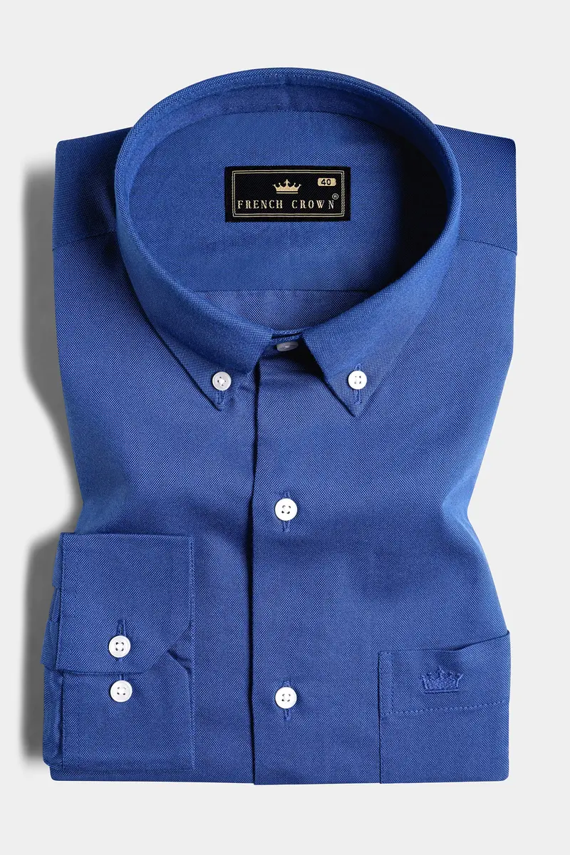 Yonder Blue Royal Oxford Button Down Shirt 3