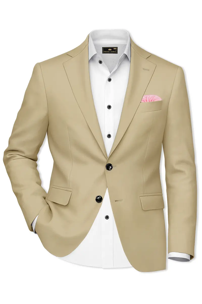 Yuma Cream Wool Rich Single Breasted Blazer 2