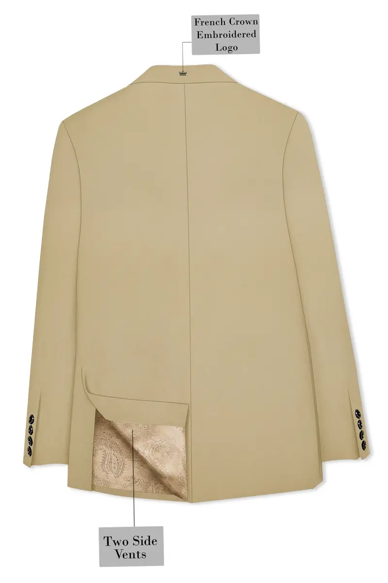Yuma Cream Wool Rich Single Breasted Blazer 8