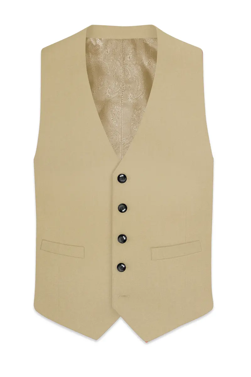 Yuma Cream Wool Rich Waistcoat 2