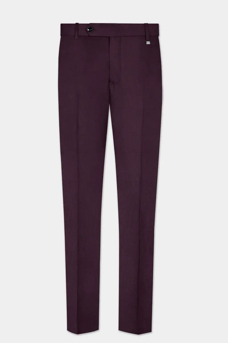 Zambezi Purple Solid Cotton Stretchable Waistband Pant 2