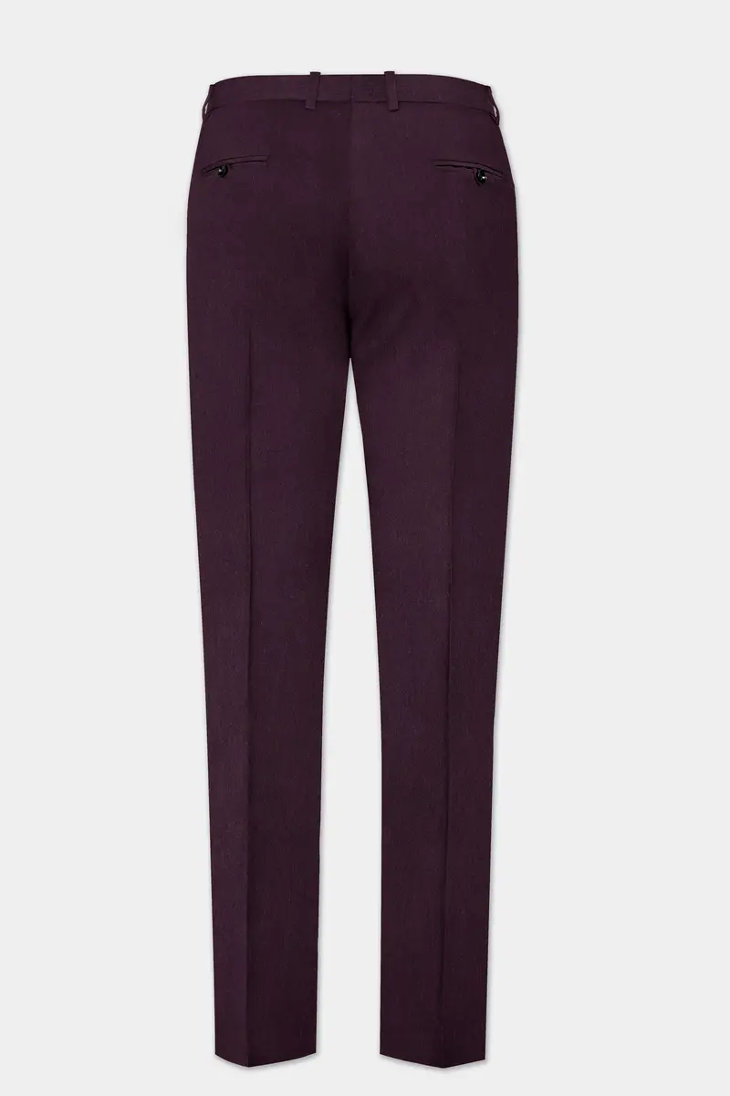 Zambezi Purple Solid Cotton Stretchable Waistband Pant 5