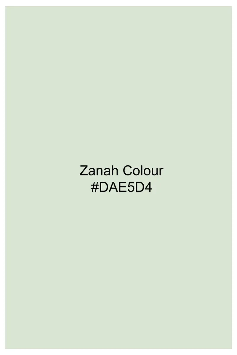 Zanah Green Jacquard Weave Indo-Western Set 13