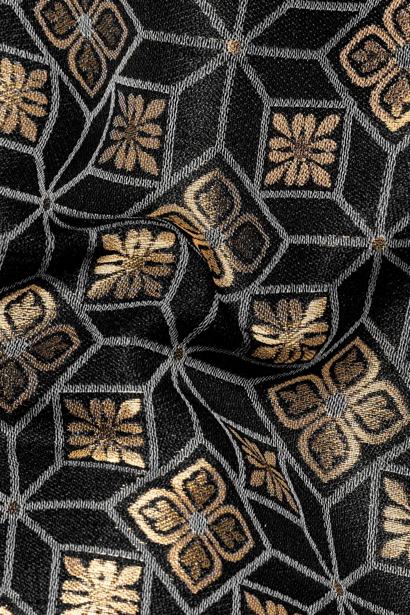 Zanah Green Jacquard Weave Indo-Western Set 3