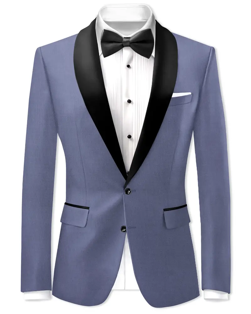Zenith-Comet Gray Wool Rich Tuxedo Slight Stretch Blazer 1