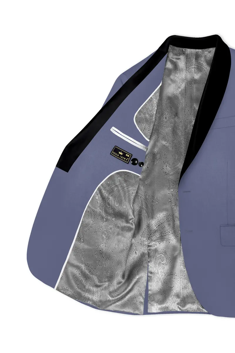 Zenith-Comet Gray Wool Rich Tuxedo Slight Stretch Blazer 5
