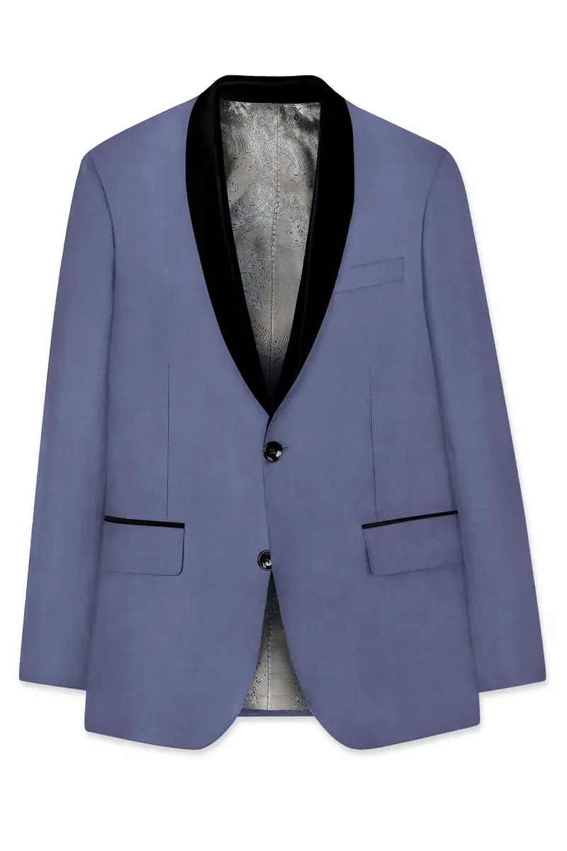 Zenith-Comet Gray Wool Rich Tuxedo Slight Stretch Blazer 7