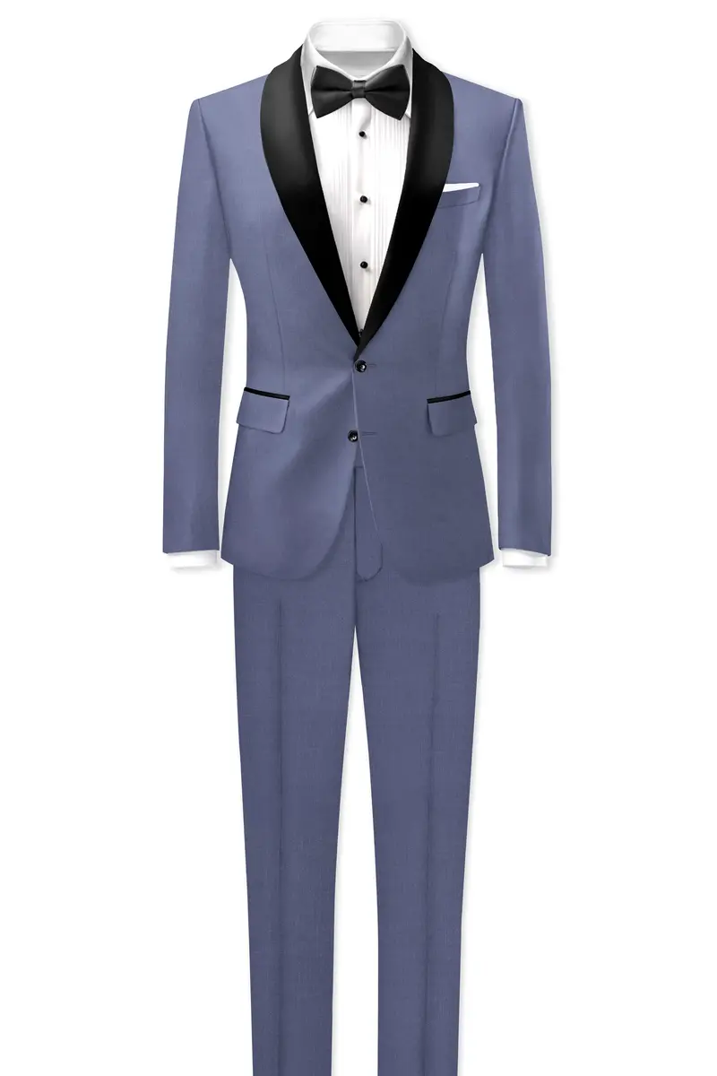Zenith-Comet Gray Wool Rich Tuxedo Slight Stretch Blazer 9