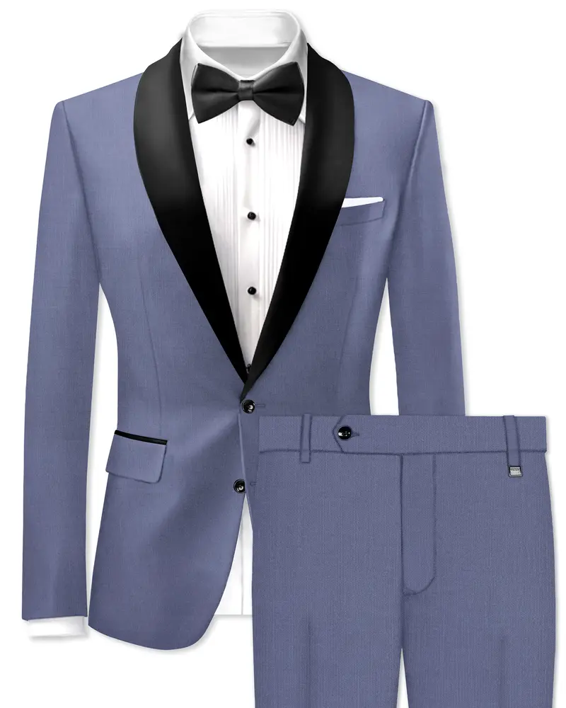 Zenith-Comet Gray Wool Rich Tuxedo Slight Stretch Suit 1