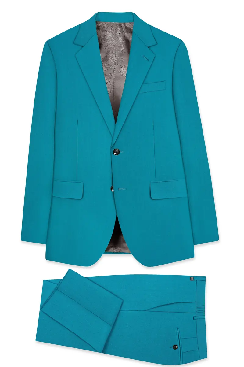 Zephir-Surfie Green Wool Rich Single Breasted Slight Stretch Suit 11