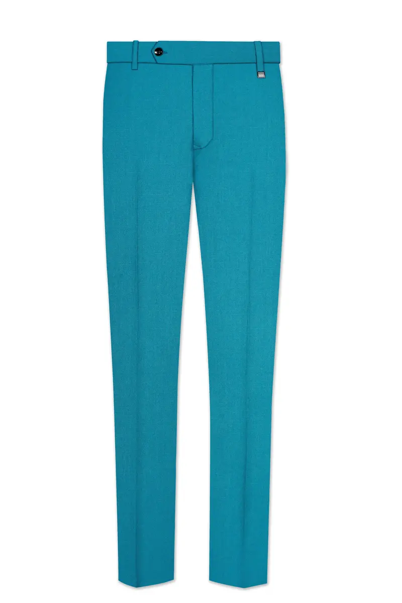 Zephir-Surfie Green Wool Rich Single Breasted Slight Stretch Suit 13