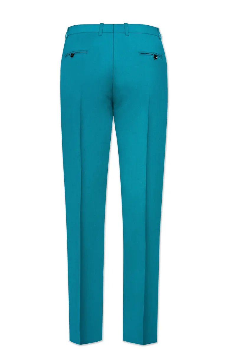 Zephir-Surfie Green Wool Rich Single Breasted Slight Stretch Suit 14