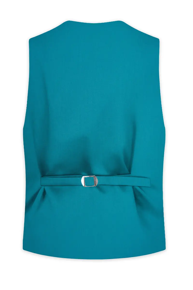 Zephir-Surfie Green Wool Rich Slight Stretch Waistcoat 4