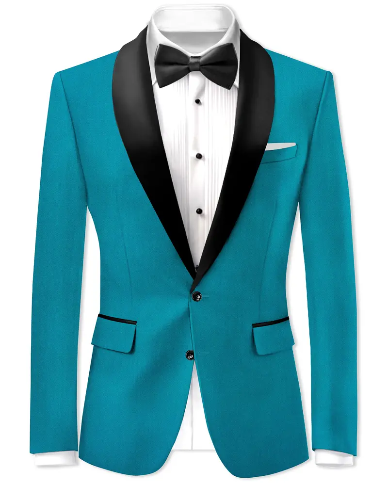 Zephirsurfie Green Wool Rich Tuxedo Slight Stretch Blazer 1