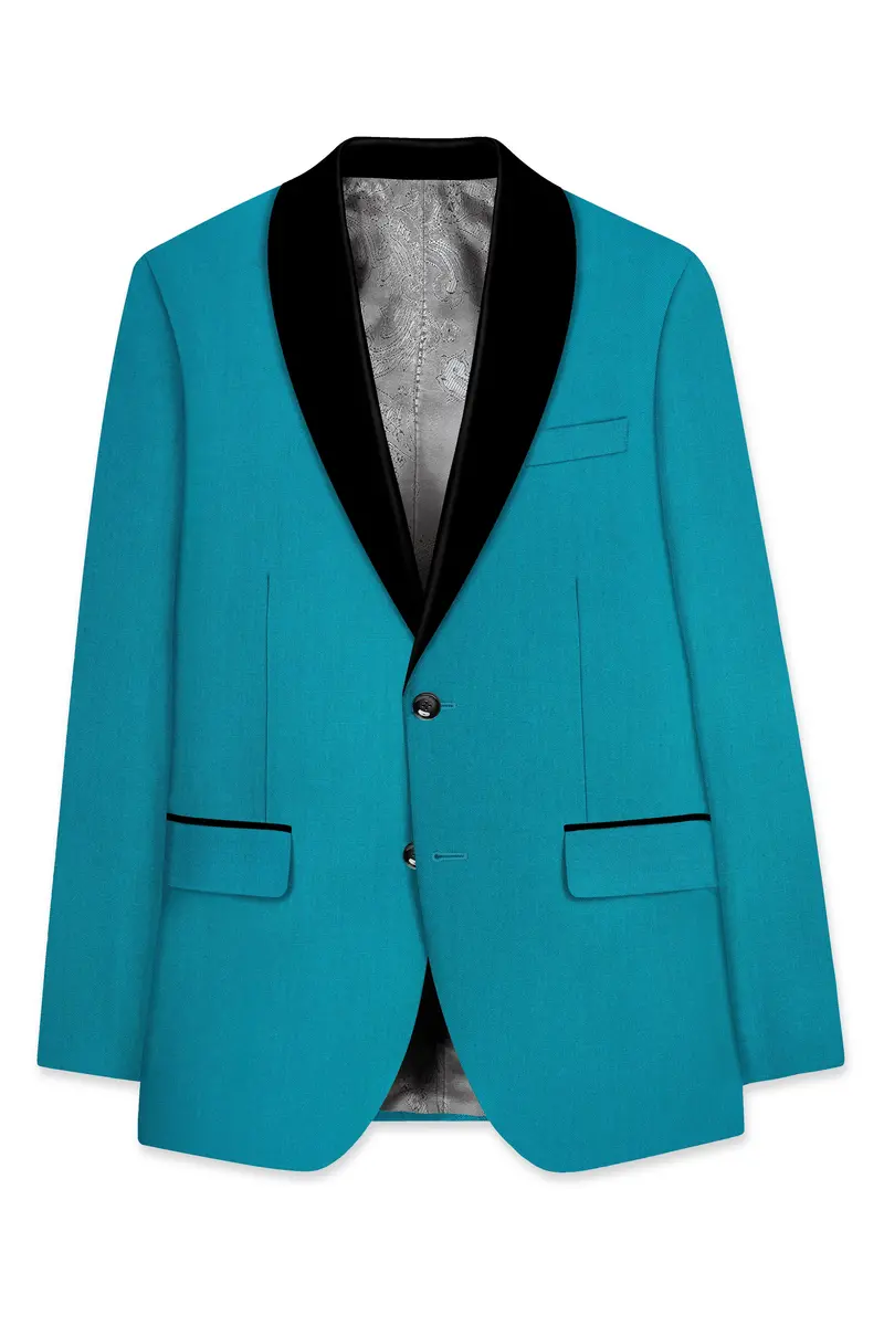 Zephirsurfie Green Wool Rich Tuxedo Slight Stretch Blazer 7