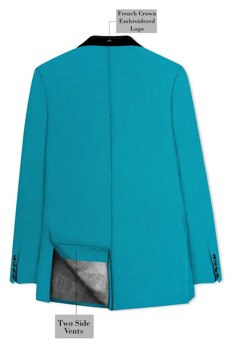 Zephirsurfie Green Wool Rich Tuxedo Slight Stretch Blazer 8