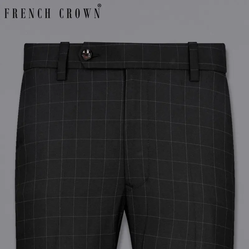 Zeus Black Plaid Pant 1