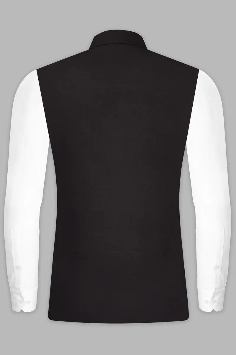 Zeus Brown Solid Wool Rich Nehru Jacket 5