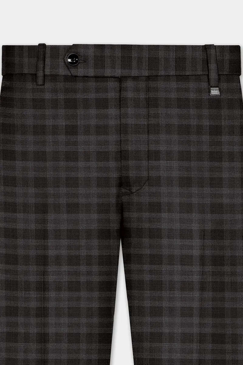 Zeus Brown With Emperor Plaid Wool Blend Double Breasted Suit 11
