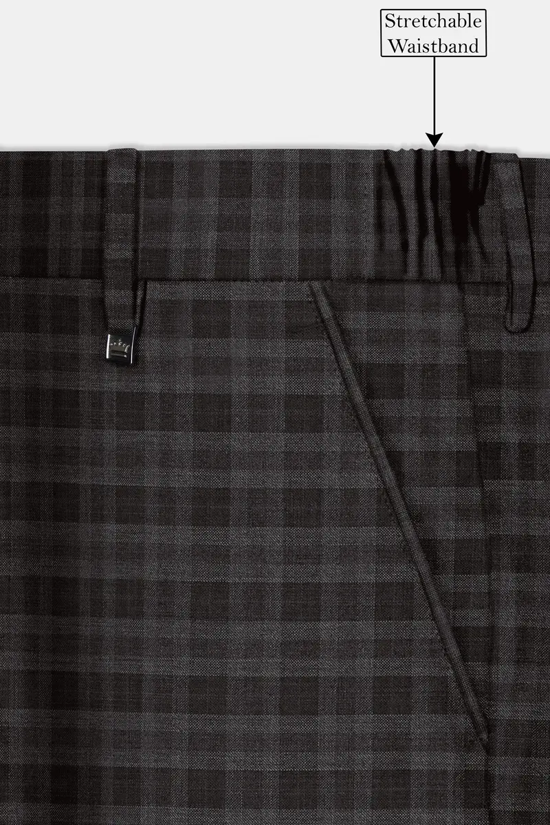 Zeus Brown With Emperor Plaid Wool Blend Double Breasted Suit 14