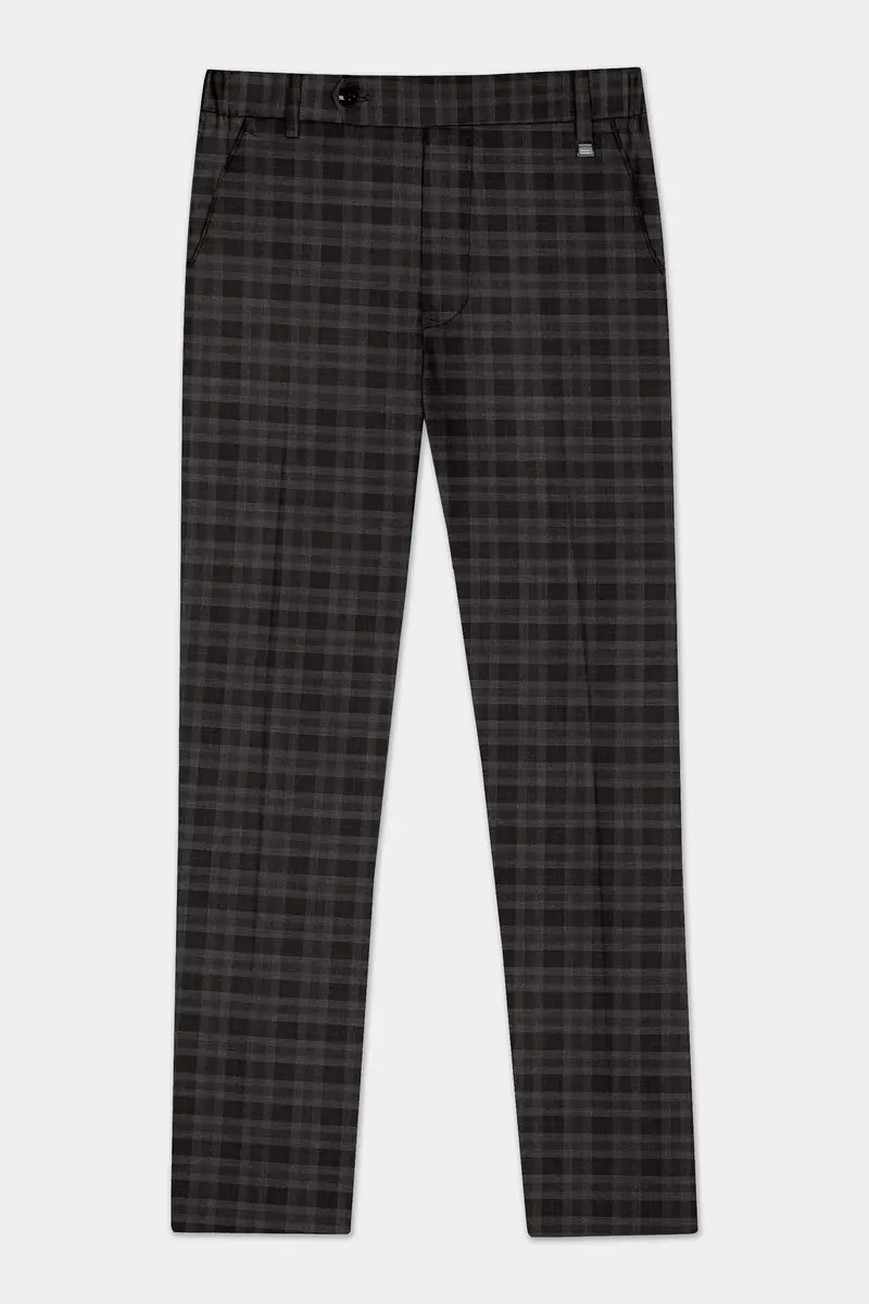 Zeus Brown With Emperor Plaid Wool Blend Double Breasted Suit 15