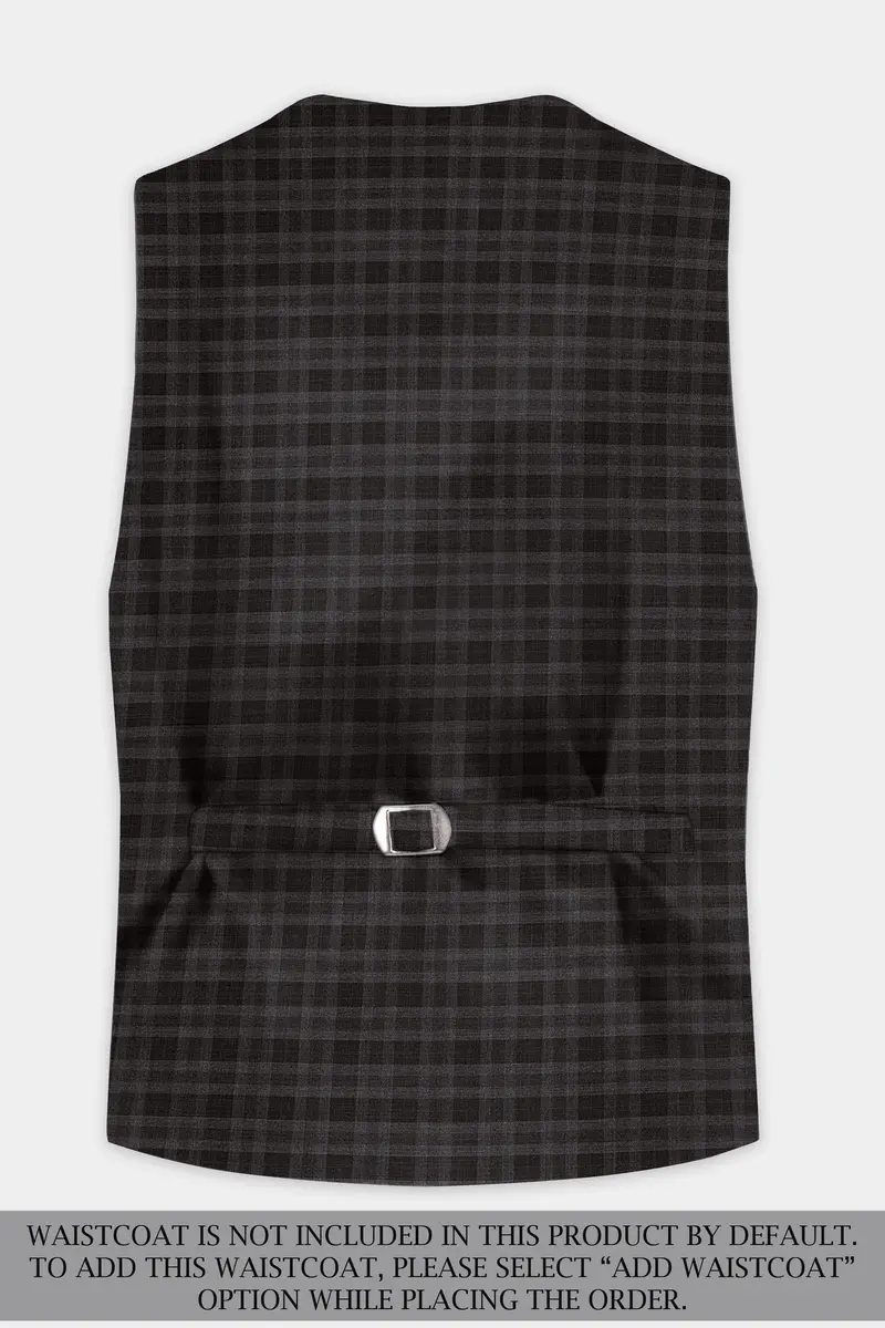 Zeus Brown With Emperor Plaid Wool Blend Double Breasted Suit 17