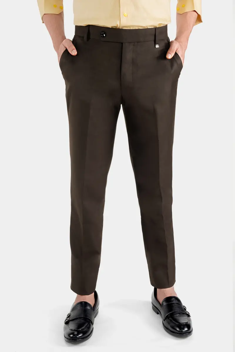 Zeus Brown Wool Rich Pant 2