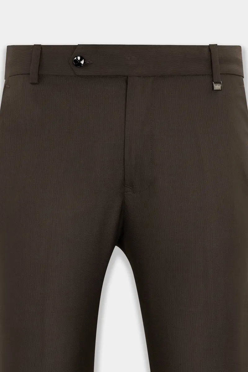 Zeus Brown Wool Rich Pant 5