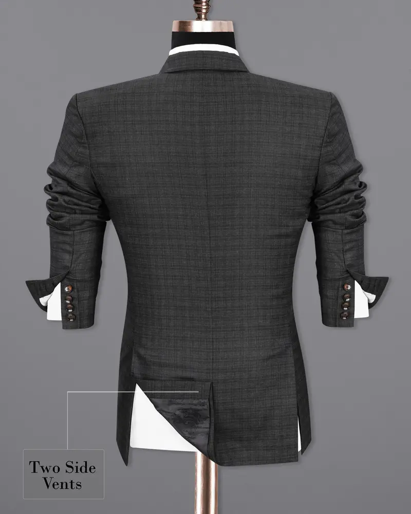 Zeus Gray Plaid Double Breasted Suit 10