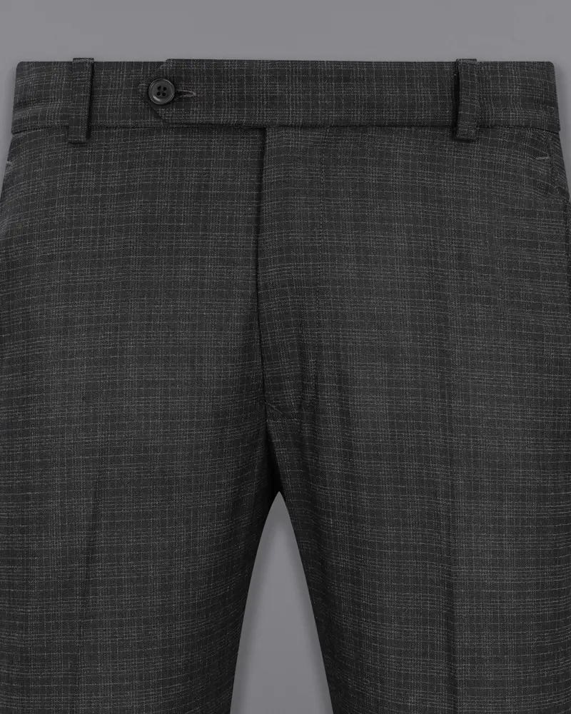 Zeus Gray Plaid Double Breasted Suit 12