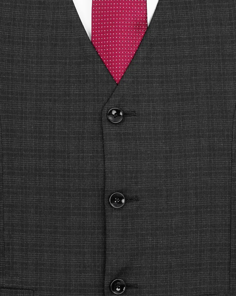 Zeus Gray Plaid Double Breasted Suit 18