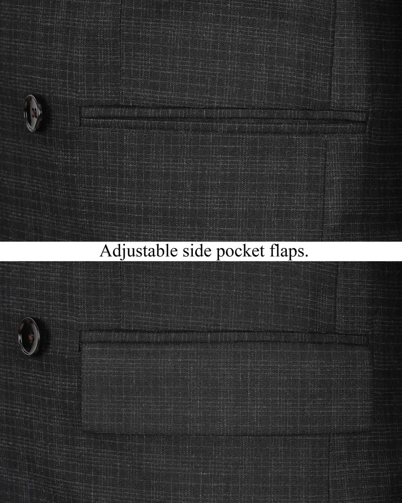 Zeus Gray Plaid Double Breasted Suit 6