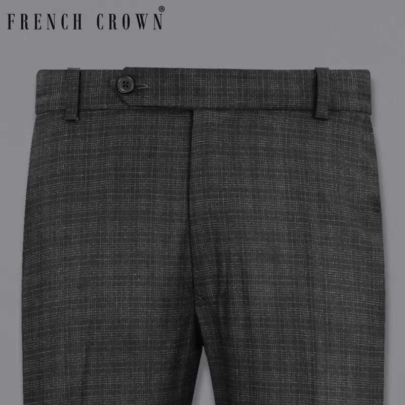 Zeus Gray Plaid Pant 6