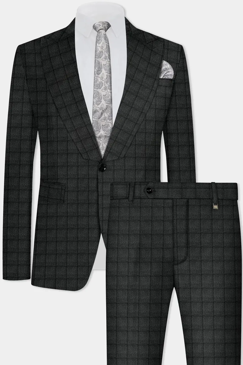 Zeus Gray Plaid Tweed Suit 2