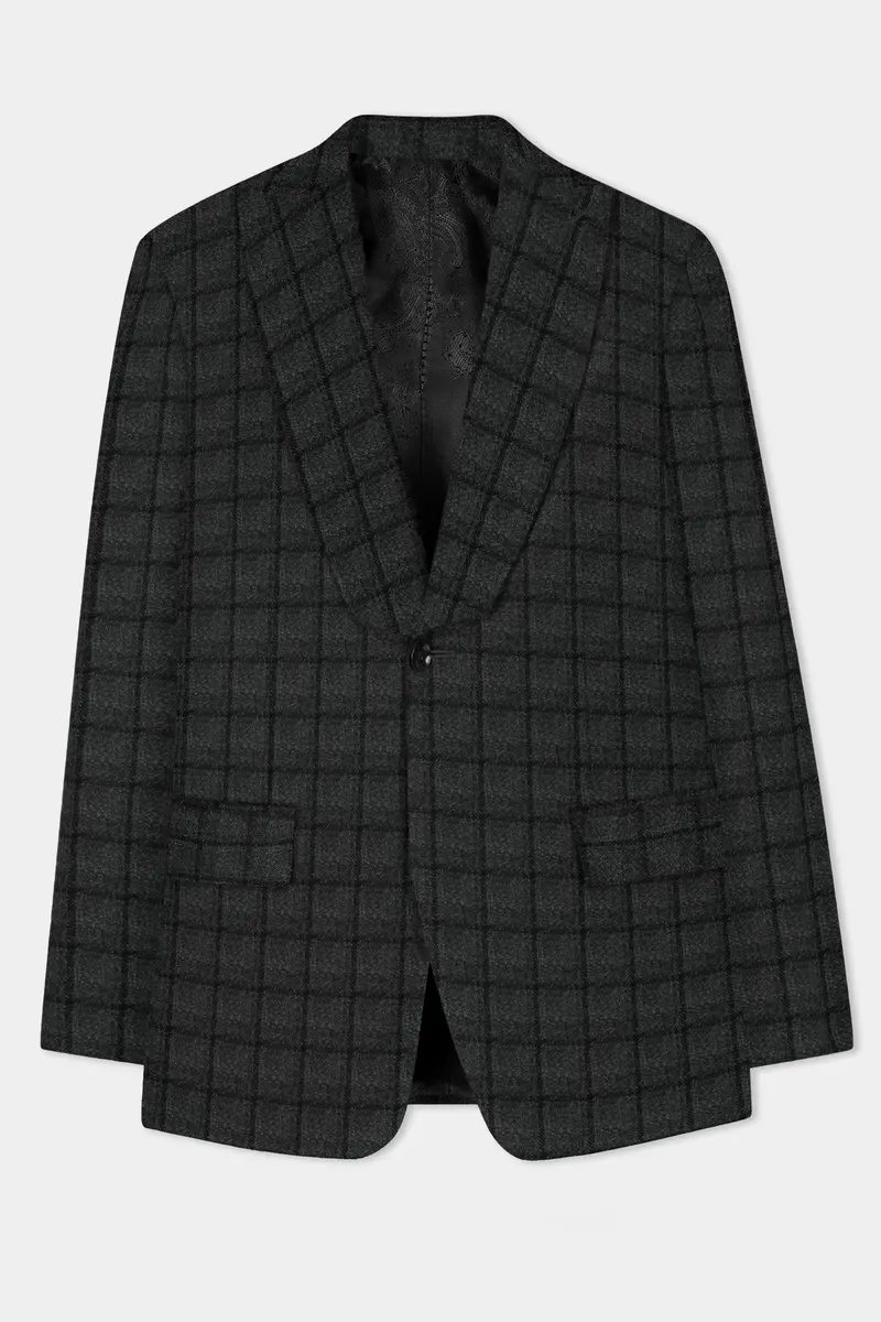 Zeus Gray Plaid Tweed Suit 6
