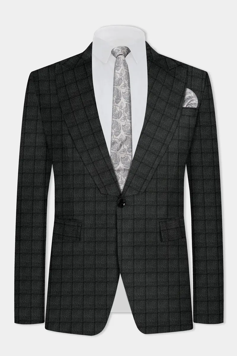 Zeus Gray Plaid Tweed Suit 8