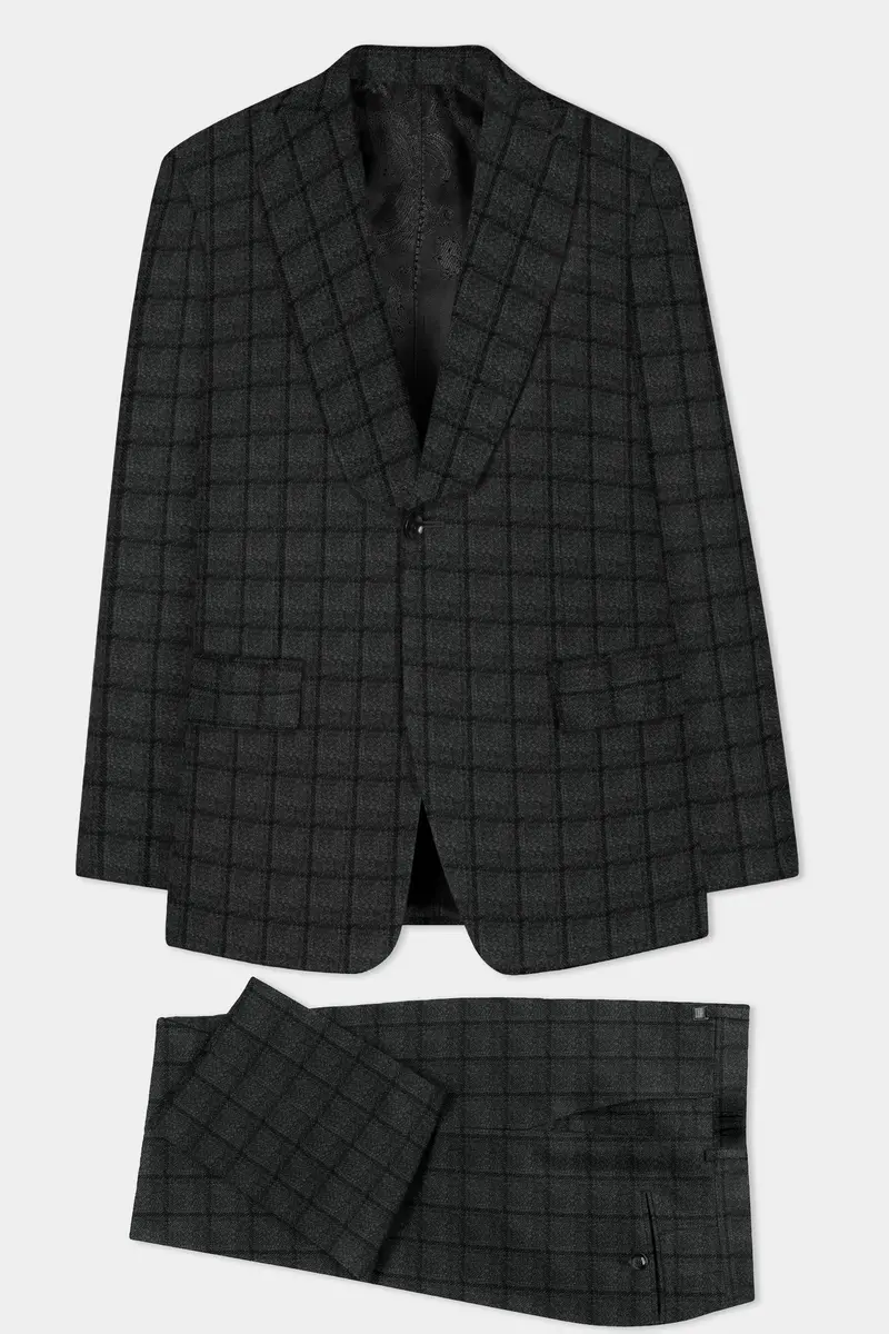 Zeus Gray Plaid Tweed Suit 9