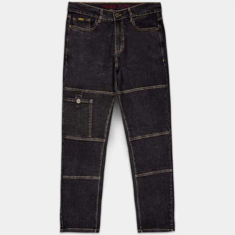 Zeus Gray Rinse Washed Textured Stretchable Cargo Denim 1