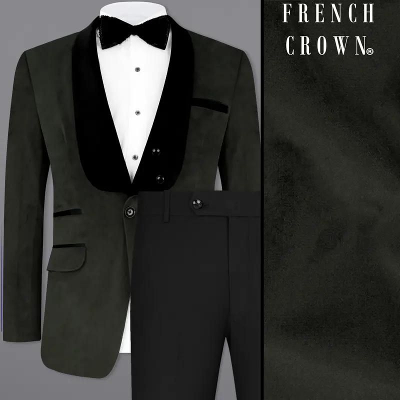 Zeus Green Velvet Designer Tuxedo Suit 1