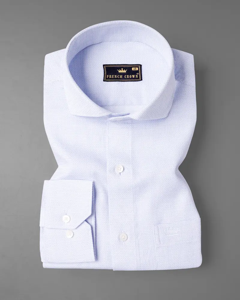 Zircon Dobby Textured Premium Giza Cotton Shirt 4