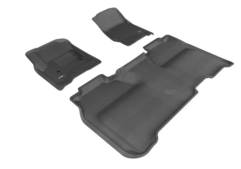 3D Maxpider Kagu All-Weather Floor Mats For 2014–2019 Chevrolet Silverado Crew Cab – Black (1St & 2Nd Row) 1