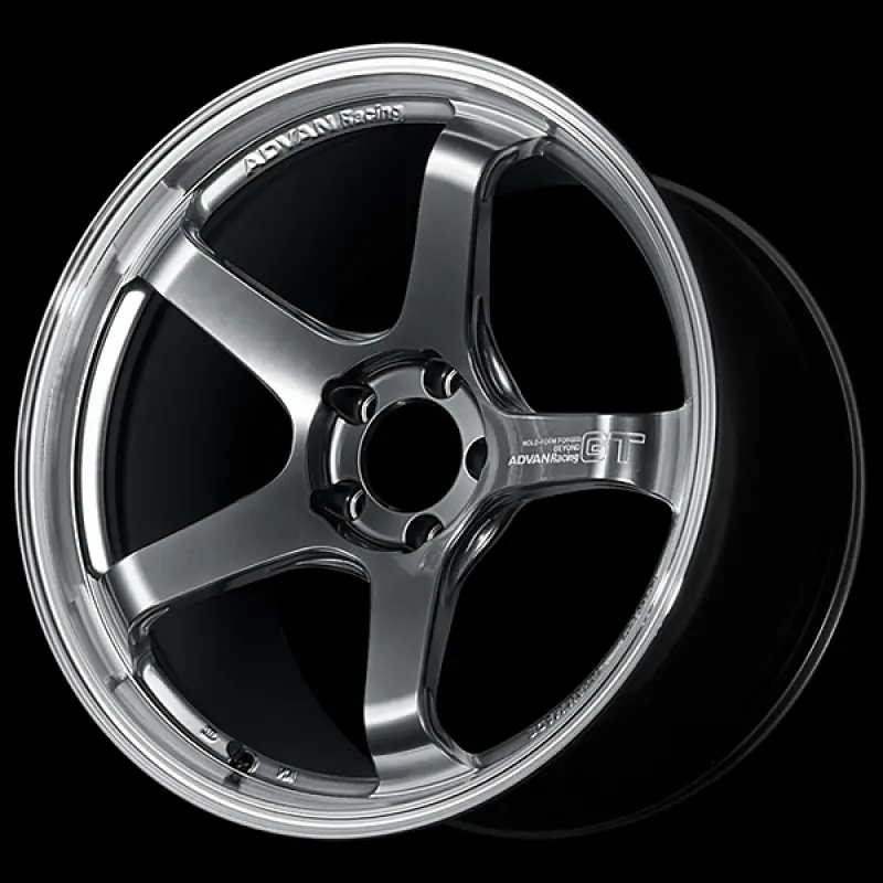 Advan Gt Beyond Forged Wheel – 17×8", +45Mm Offset, 5×100 Bolt Pattern, Hyper Platinum Black Finish 1