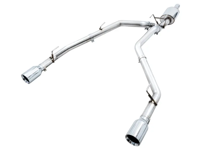 Awe Tuning Cat-Back Exhaust System For 2009–2018 Ram 1500 5.7L – Dual Rear Exit, Chrome Silver Tips, No Cutout 1