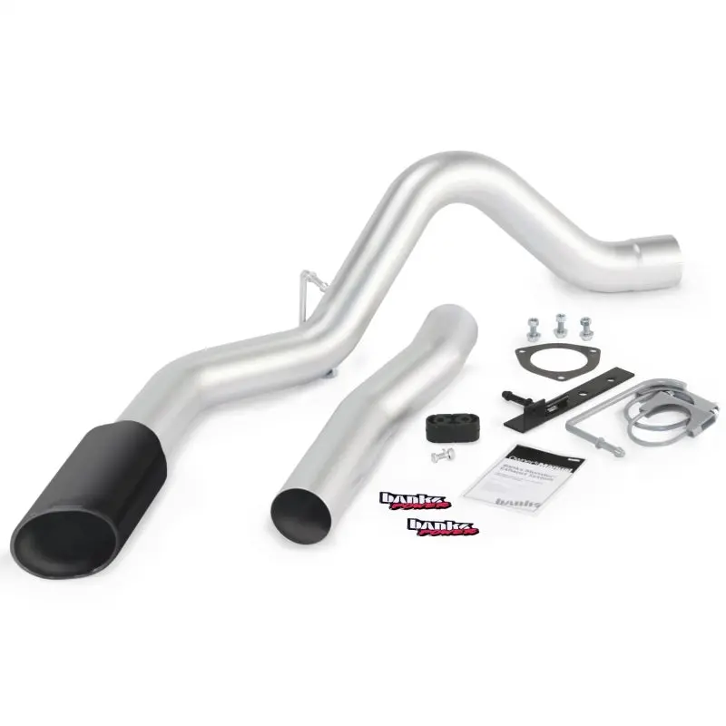 Banks Power Monster Exhaust System For 2011–2014 Chevrolet Silverado/Gmc Sierra 6.6L Lml Diesel – Stainless Steel Single Exit With Black Tip 1