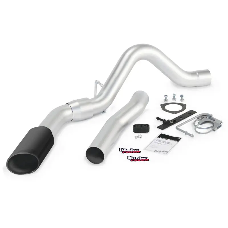 Banks Power Monster Exhaust System For 2011–2014 Chevrolet Silverado/Gmc Sierra 6.6L Lml Diesel – Stainless Steel Single Exit With Black Tip 2
